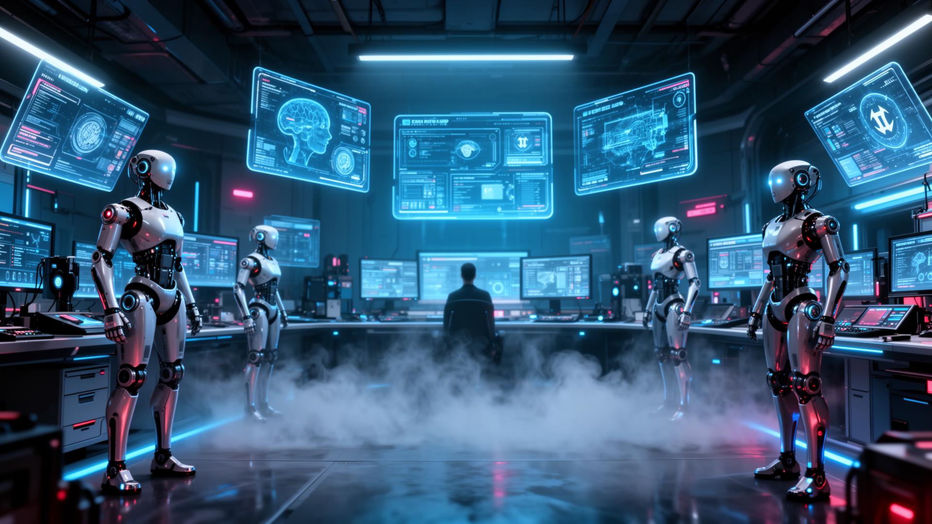 PrimeTech AI sentinel squad standing in formation